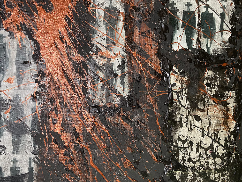 "Secrets of the Resurrection" Original Painting 11" x 14" stretched, framed canvas.