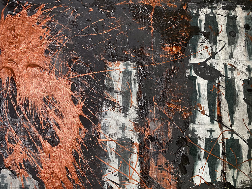 "Secrets of the Resurrection" Original Painting  11" x 14"  stretched, framed canvas.