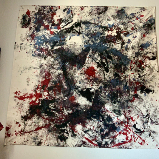 "Revelations in Reverse" Live Performance Painting — 60” x 60” Canvas