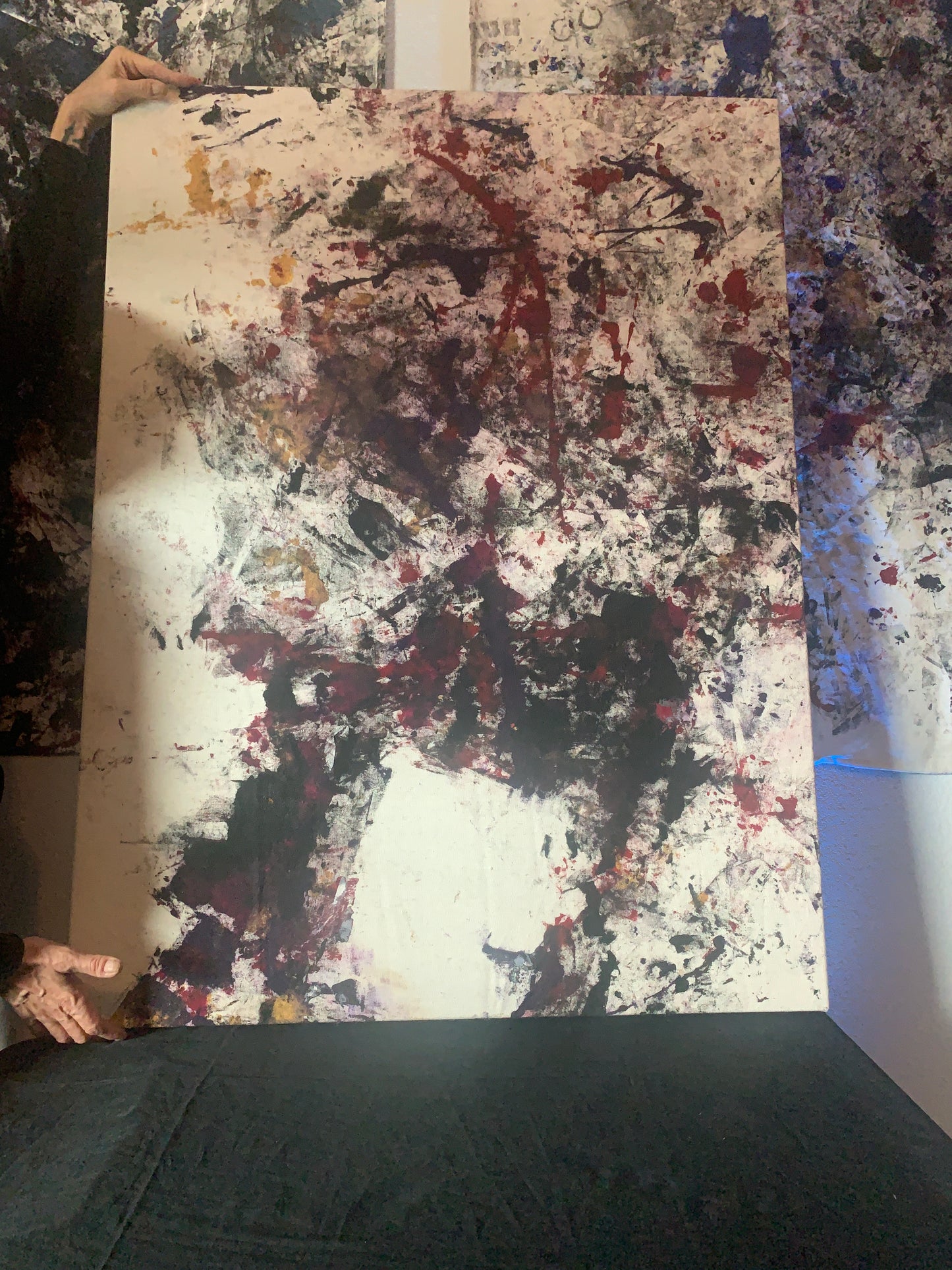 "Enhanced Performance " Live Performance Painting — 36” x 48” Stretched canvas