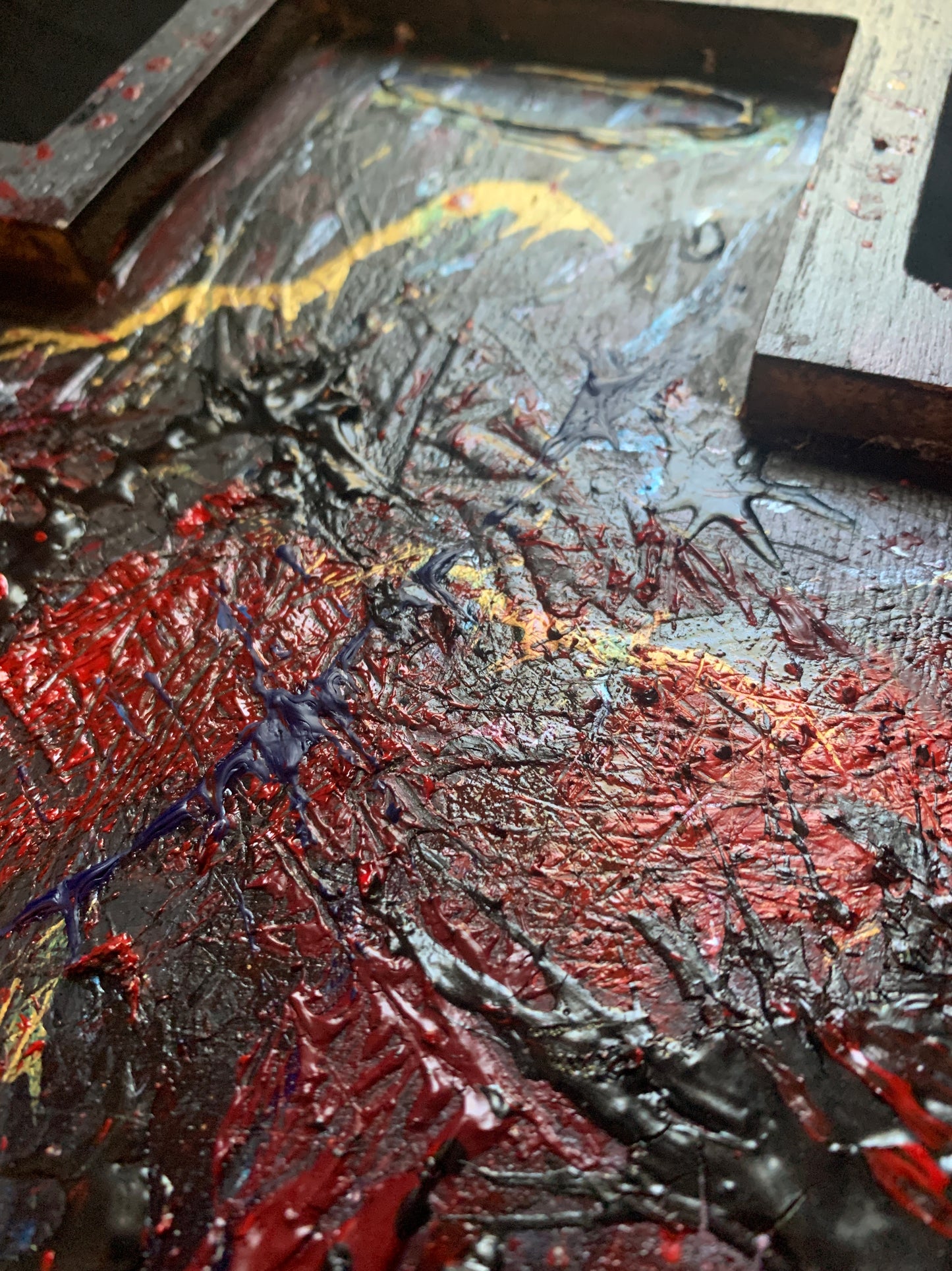 "The Ghost of Things to Come" Original Mixed-Media Cross Painting — 9” × 14”