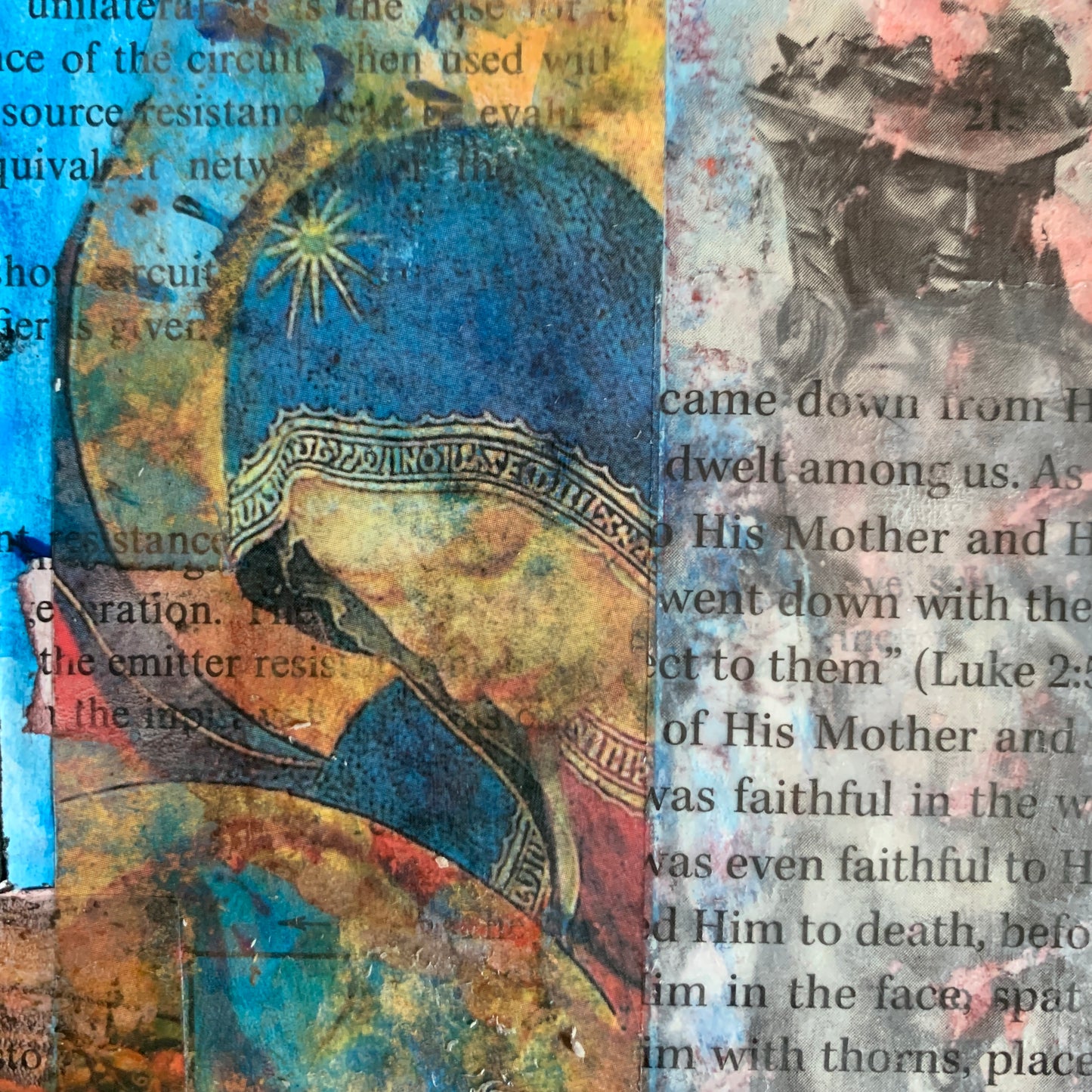 Cross-shaped Art Panel: Ghosts of Things to Come