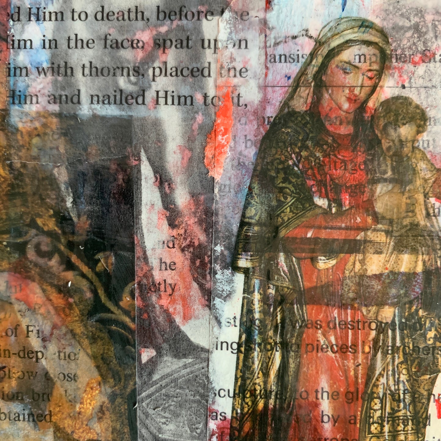 Cross-shaped Art Panel: Ghosts of Things to Come
