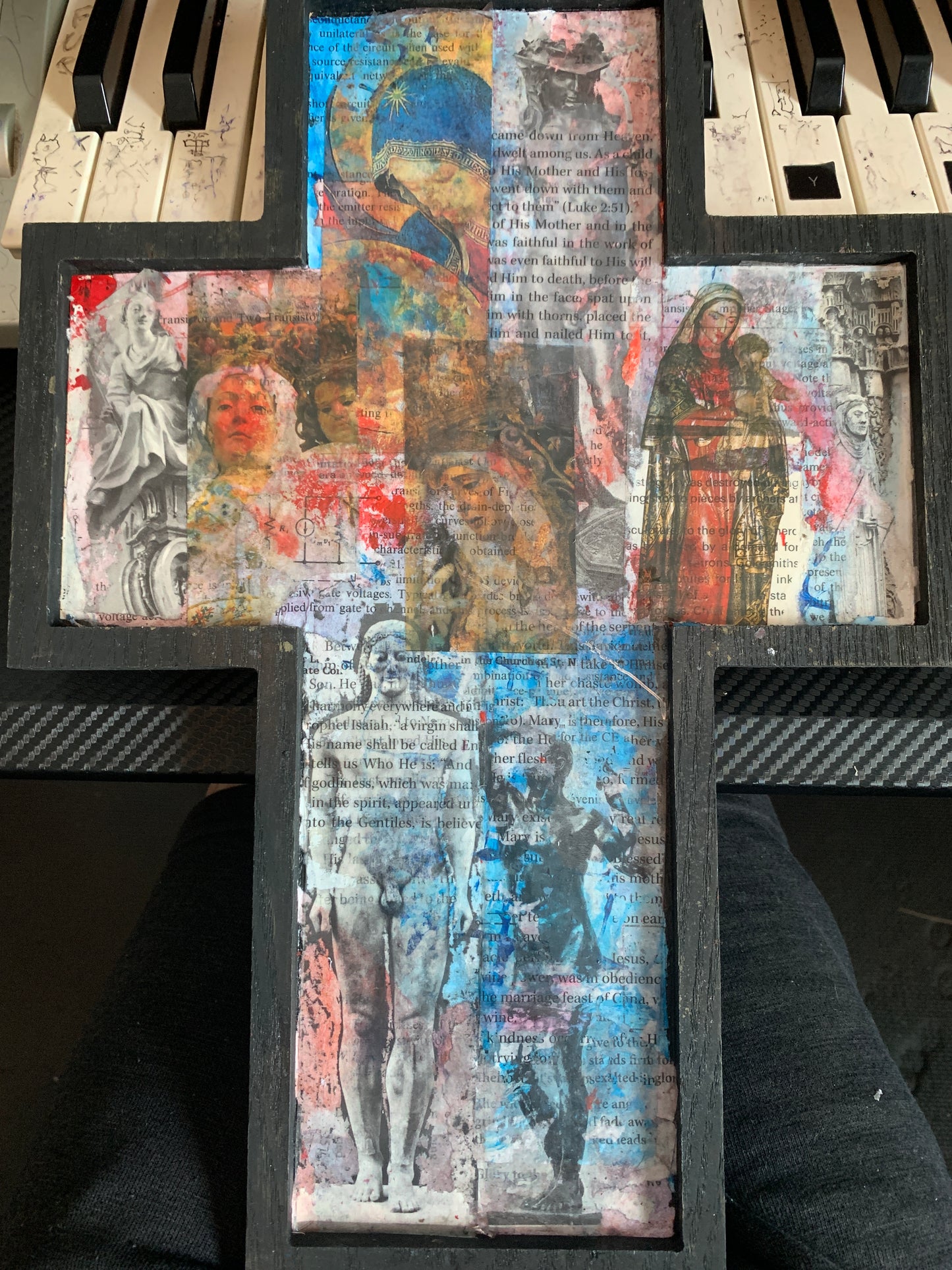 Cross-shaped Art Panel: Ghosts of Things to Come