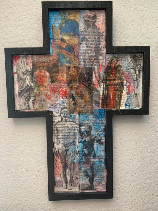 Cross-shaped Art Panel: Ghosts of Things to Come