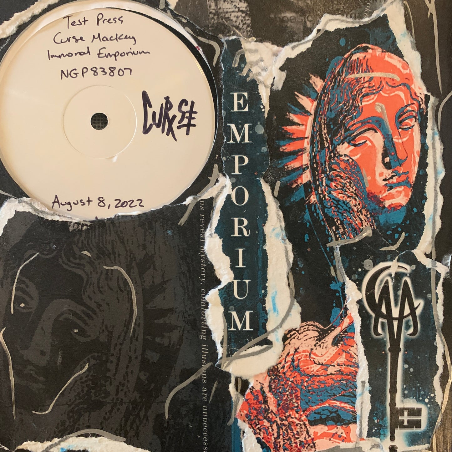 IMMORAL EMPORIUM LP Vinyl Test Pressing, one-of-a-kind 12"album art sleeve,Signed, Rare!