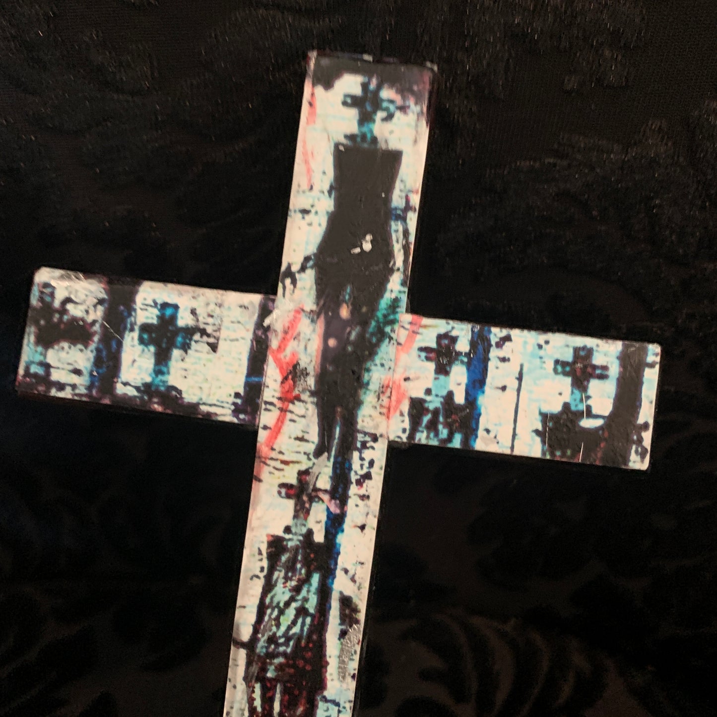 Curse Mackey "Curse-A-Fix" Wooden Art Cross