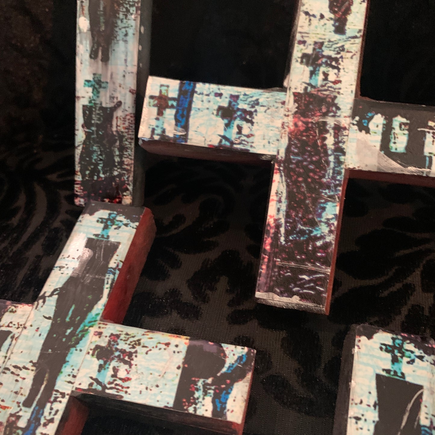 Curse Mackey "Curse-A-Fix" Wooden Art Cross