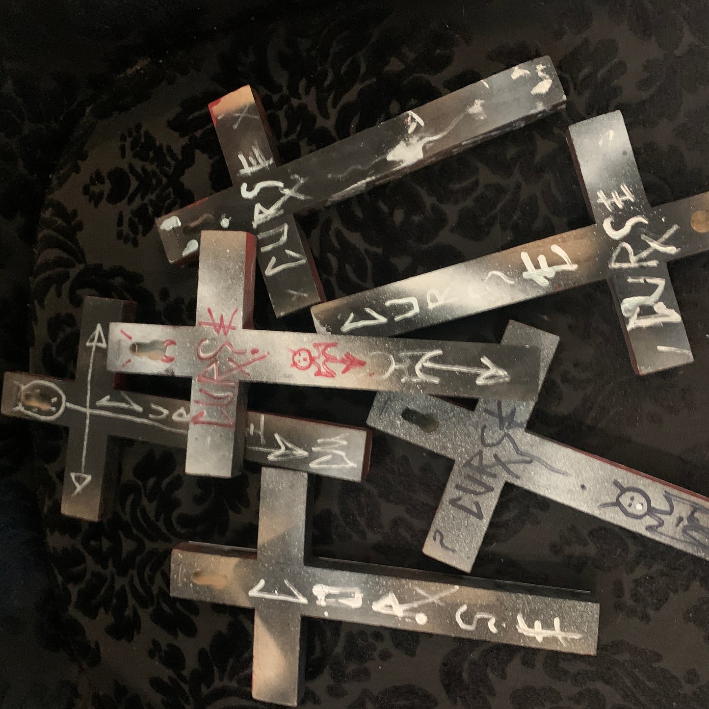 Curse Mackey "Curse-A-Fix" Wooden Art Cross