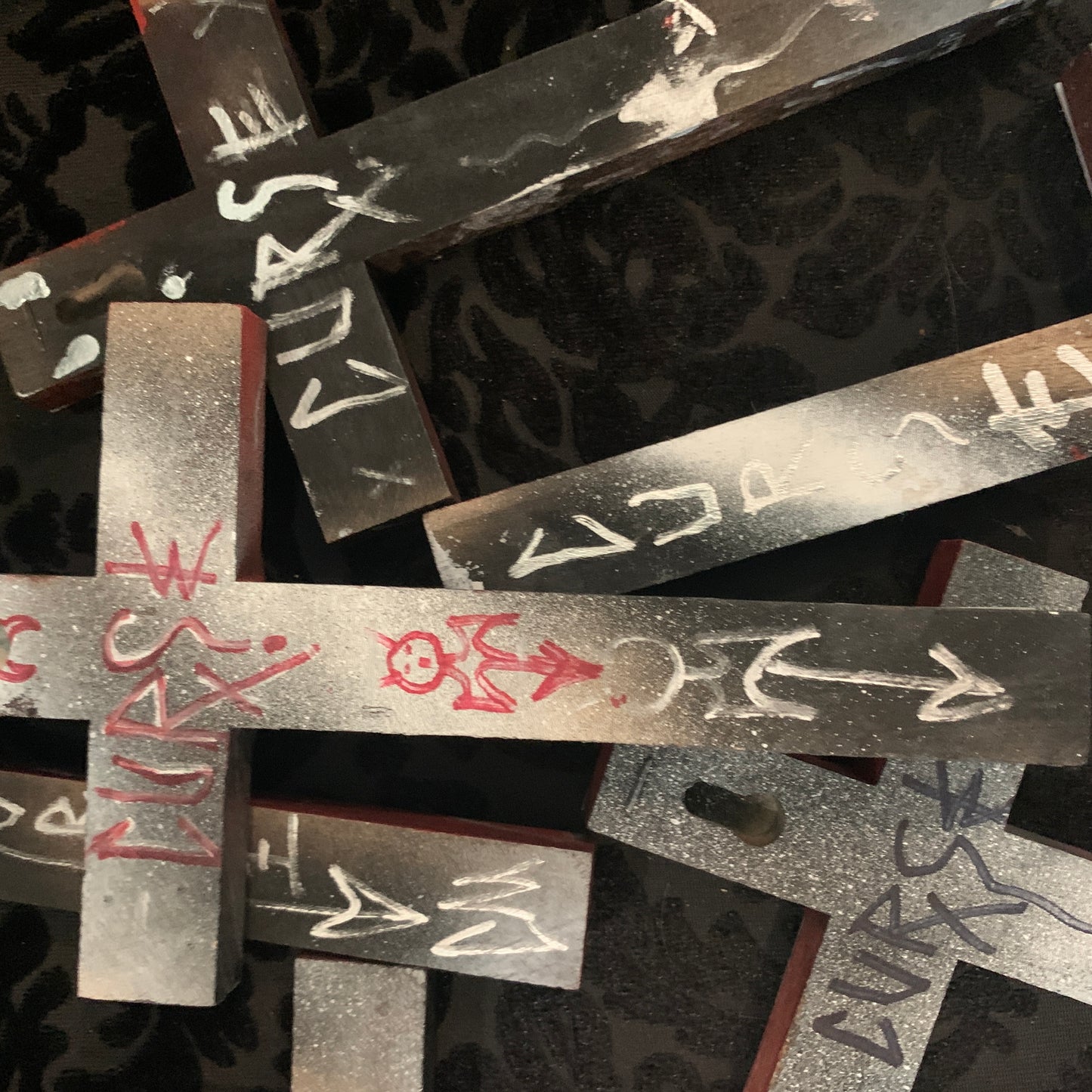Curse Mackey "Curse-A-Fix" Wooden Art Cross