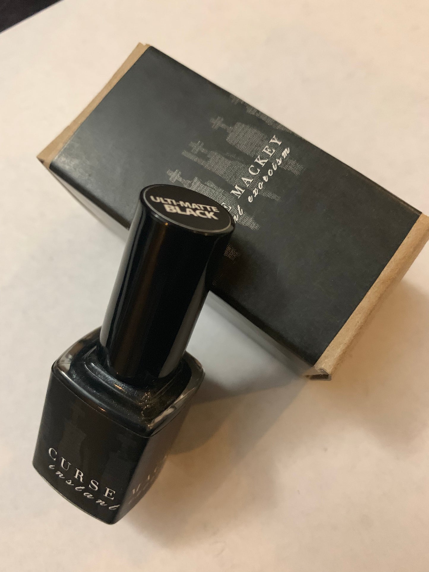 CURSE MACKEY "INSTANT EXORCISM" ULTI-MATTE BLACK NAIL POLISH